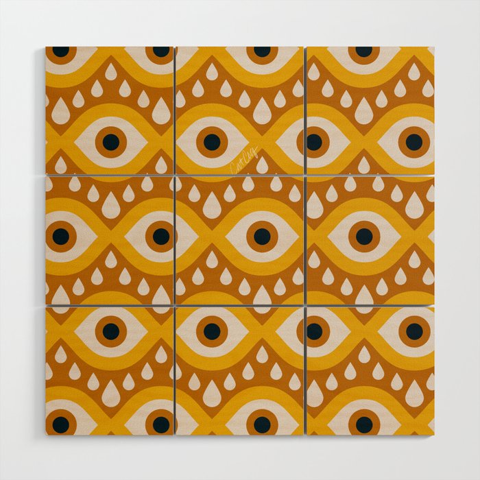 Garnished Eyes – Marigold Wood Wall Art