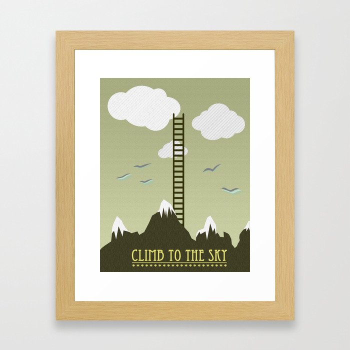Climb to the Sky Framed Art Print