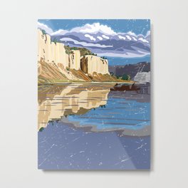 Blue Hill Metal Print | Blue, Ocean, Water, Travel, Beach, Urban, Graphicdesign, Color, Mountain, Skylines 