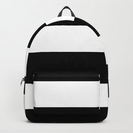 Black and White Large Stripes Backpack | Black, Stripes, Blackwhite, Blackwhitepattern, Fatstripes, Modern, Largestripes, Ivory, White, Black And White 