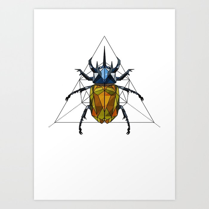 Geo Beetle  Art Print