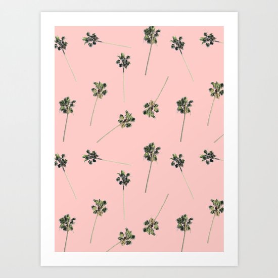Palms on Pink Art Print