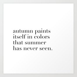 autumn paints Art Print