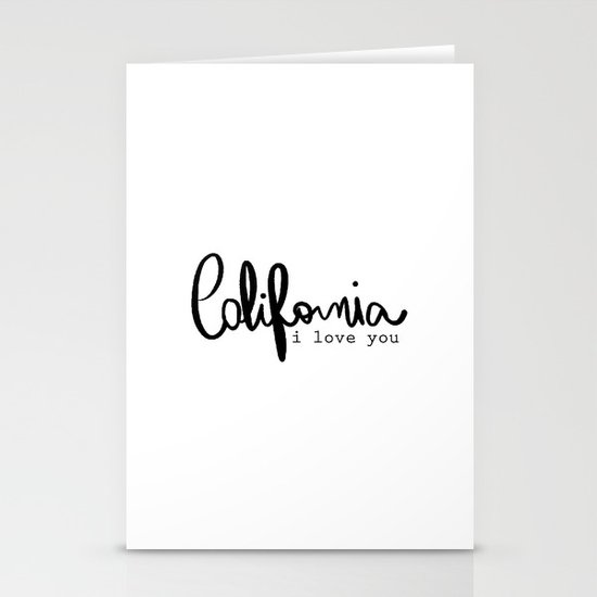 California i love you Stationery Cards