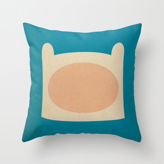 Minimalist Adventure Time Finn Throw Pillow