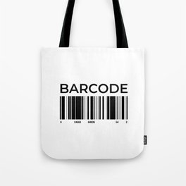 Black and White Barcode Tote Bag