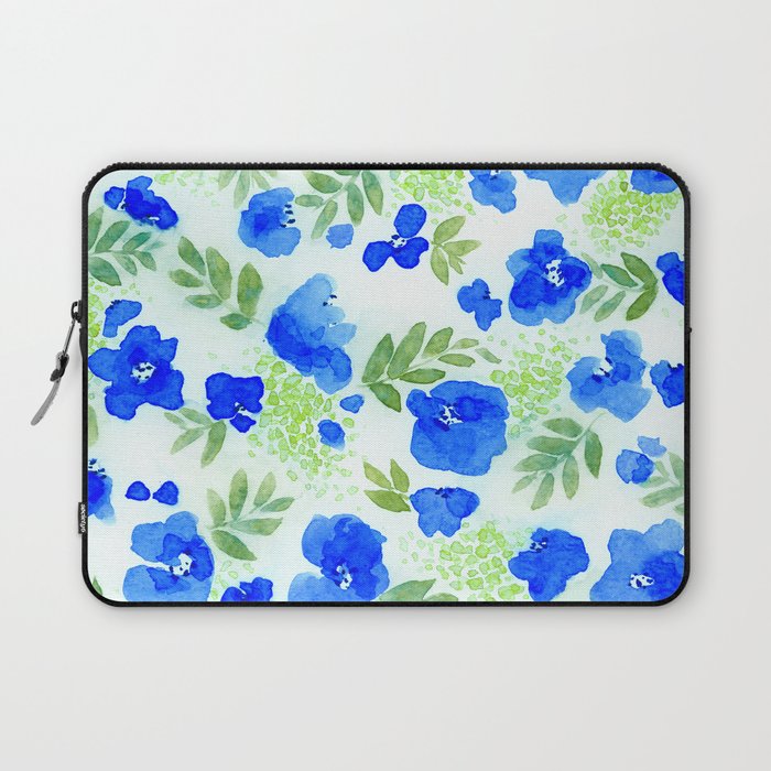 Floret (Blue) Laptop Sleeve