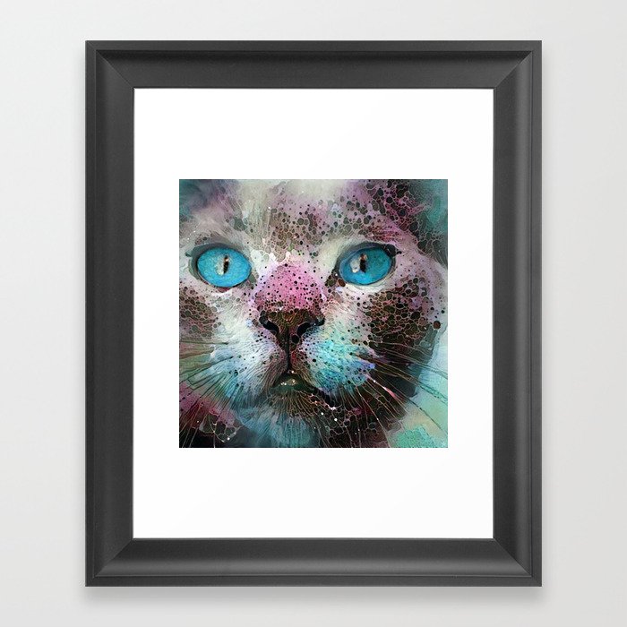 Aquarius Cat Framed Art Print