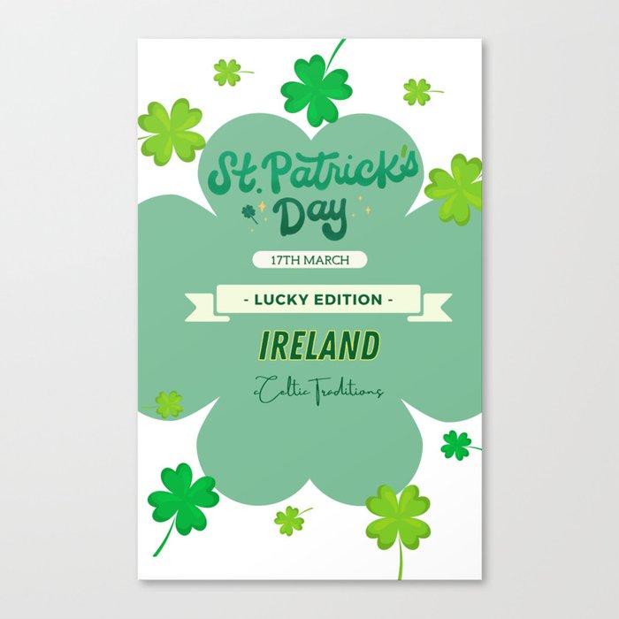 St. Patrick's Day Mighty Irish Lucky Edition Canvas Print