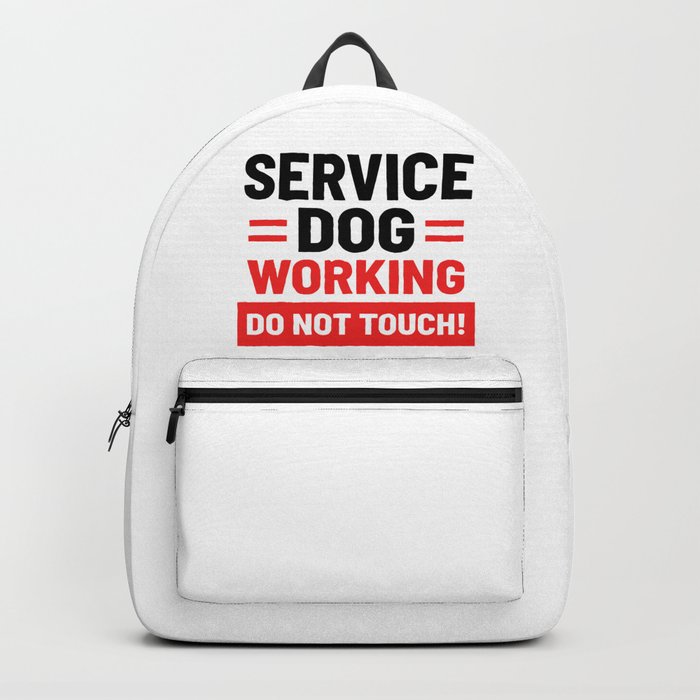 Service dog bag top