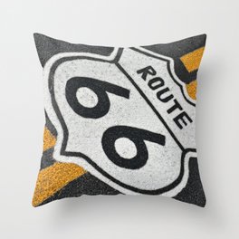 The mythical Route 66 sign. Throw Pillow