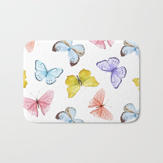 Butterfly Pattern 04 Bath Mat