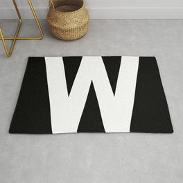 Letter W (White & Black) Rug