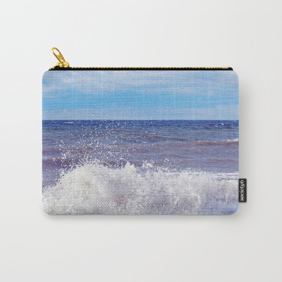 Wave Crashing onto the Beach Carry-All Pouch