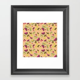 Fruit Palooza, Peach Framed Art Print
