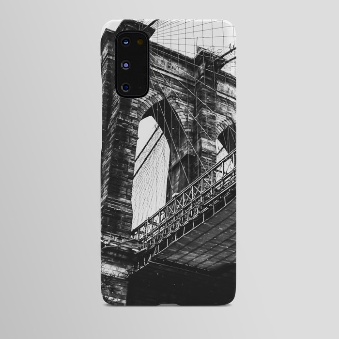 Brooklyn Bridge in New York City black and white Android Case