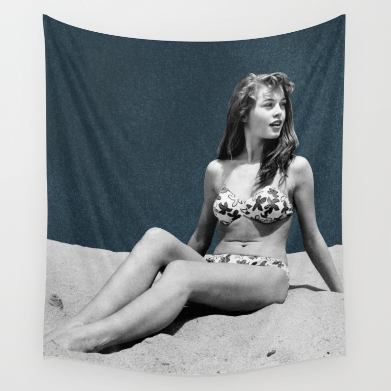 Young Brigitte Bardot 1953 Wall Tapestry By Classicalart