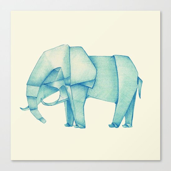 Paper Elephant Canvas Print