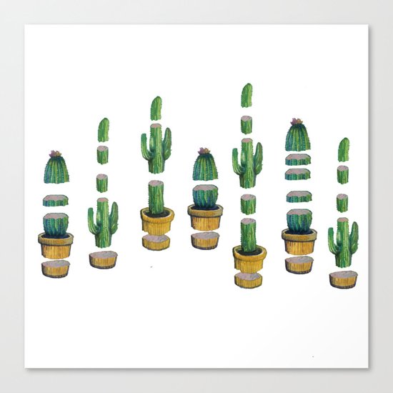 cactus art Canvas Print