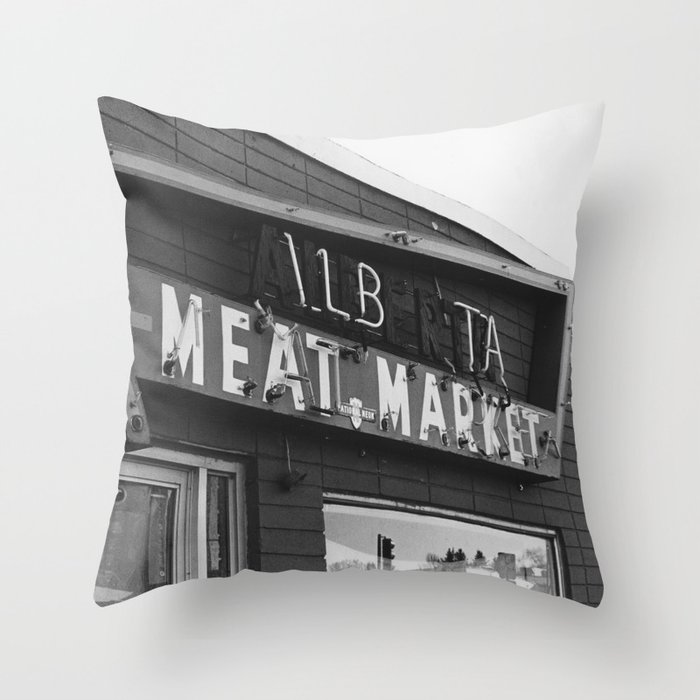 Alberta Meat Market Throw Pillow