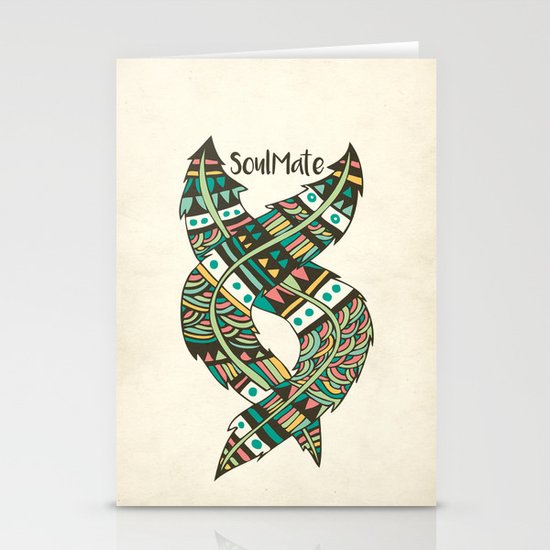 Soulmate Feathers Stationery Cards