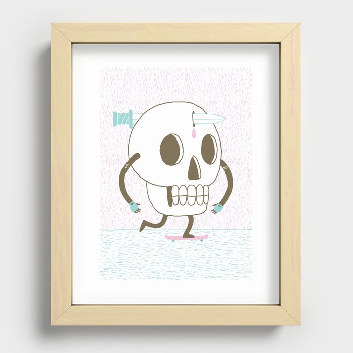 As I Skate through the Valley of Death Recessed Framed Print