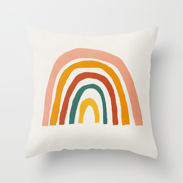 Rainbow Mid Century Modern Kids Wall Art Nursery Room Throw Pillow By Scandihome Rainbow Mid Century Modern Kids Wall Art Nursery Room Throw Pillow By Scandihome