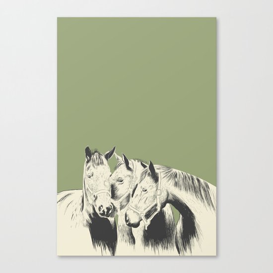 3 Horses Canvas Print