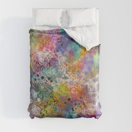 PAINT STAINED ABSTRACT Comforter