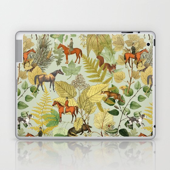 HORSE RIDING IN THE FOREST Laptop & iPad Skin