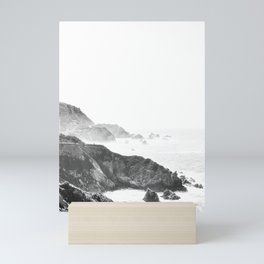 Minimal California Coast Print, Black and White Photography, Coastal Art, Big Sur, California Prints, Travel Photography Mini Art Print