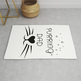 Cat Dad Gift Father's Day Gift Area & Throw Rug