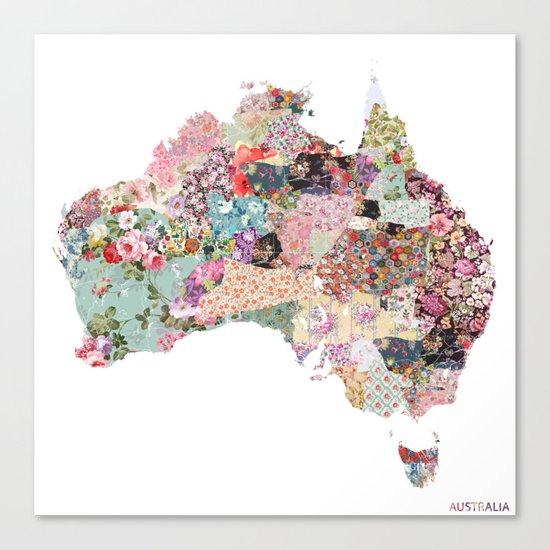 Australia map Canvas Print