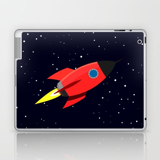 Rocket in space Laptop & iPad Skin