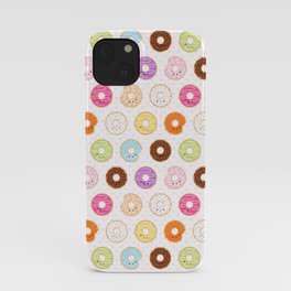 Happy Cute Donuts Pattern iPhone Case