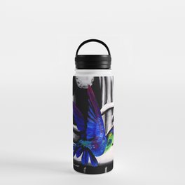blue hummingbird Water Bottle