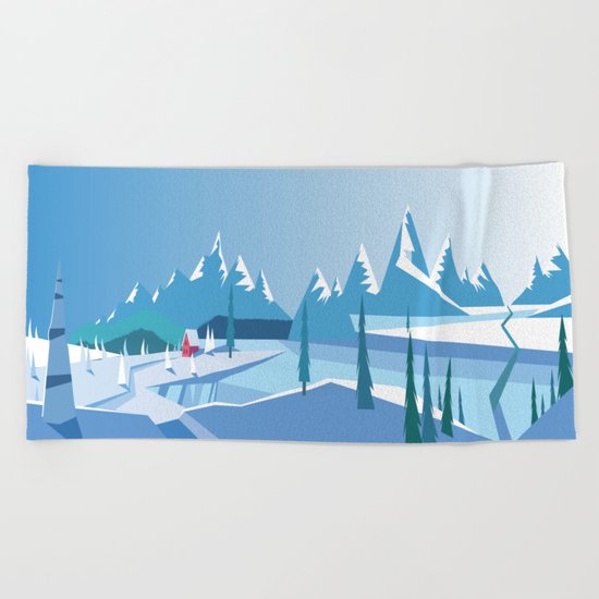 In The Ice Cold North No. 2 Beach Towel