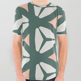 Triangular Flowers Pattern Artwork 01 Color 05 All Over Graphic Tee