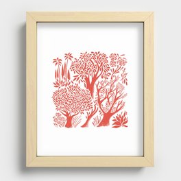 Red Forest Recessed Framed Print