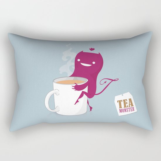 Tea Monster Rectangular Pillow