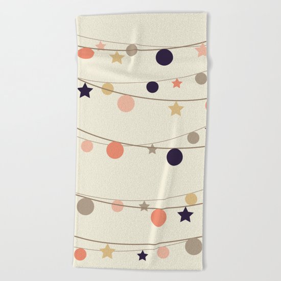 Christmas Garlands Beach Towel