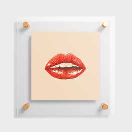 Red Lips Floating Acrylic Print