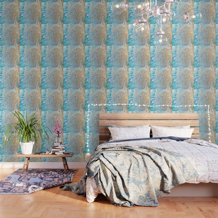 Marble Turquoise Gold Silver Wallpaper By Healinglove8 Society6 They symbolise an openness to the slightly outlandish, the eccentric, they emit creativity and sangfroid and are. marble turquoise gold silver wallpaper by healinglove8
