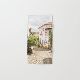 The White Village of Obidos | Travel Photography in Color in Portugal Art Print | Streets of Europe Hand & Bath Towel