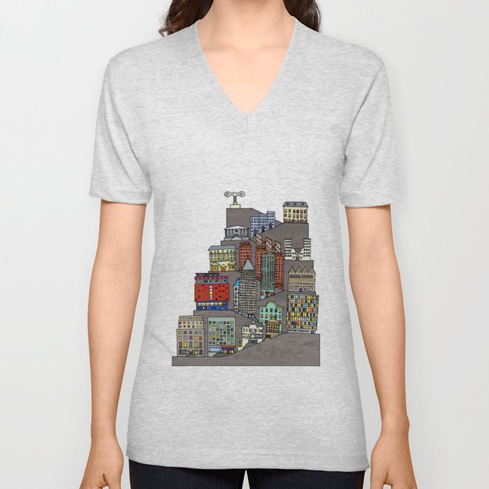 Townscape V Neck T Shirt