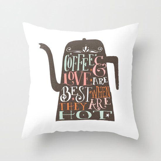 COFFE & LOVE Throw Pillow