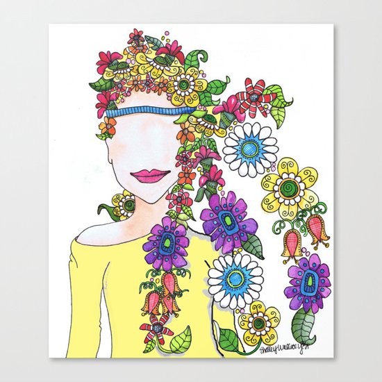 Eighties Girl Canvas Print
