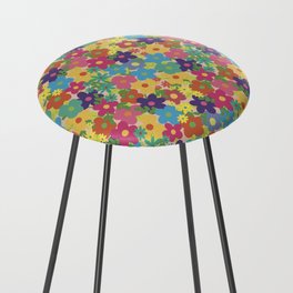 Summer Floral Bliss Counter Stool