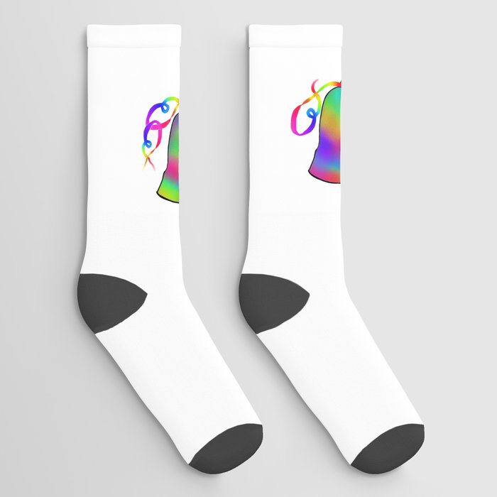 Bell Rainbow & Ribbons Socks