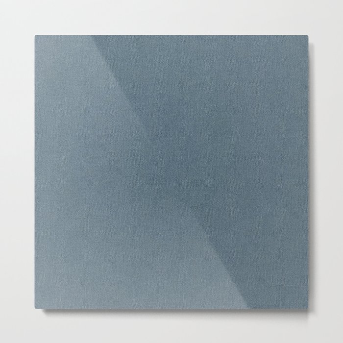 Grey Blue Color Metal Print
